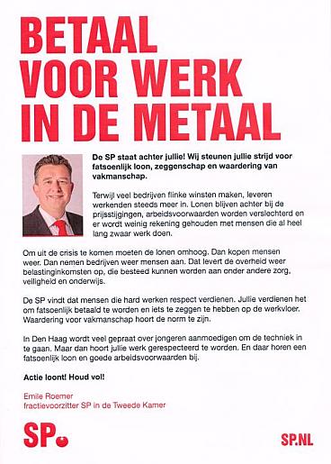 Betaal voor werk in de metaal